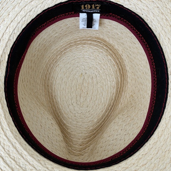 Biltmore 1917 Heritage Straw Fedora Size Large/Unisex Classic Style Summer - Picture 14 of 16